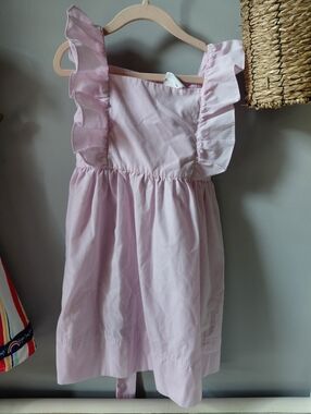 Sweet Light Pink Dress With Ruffle